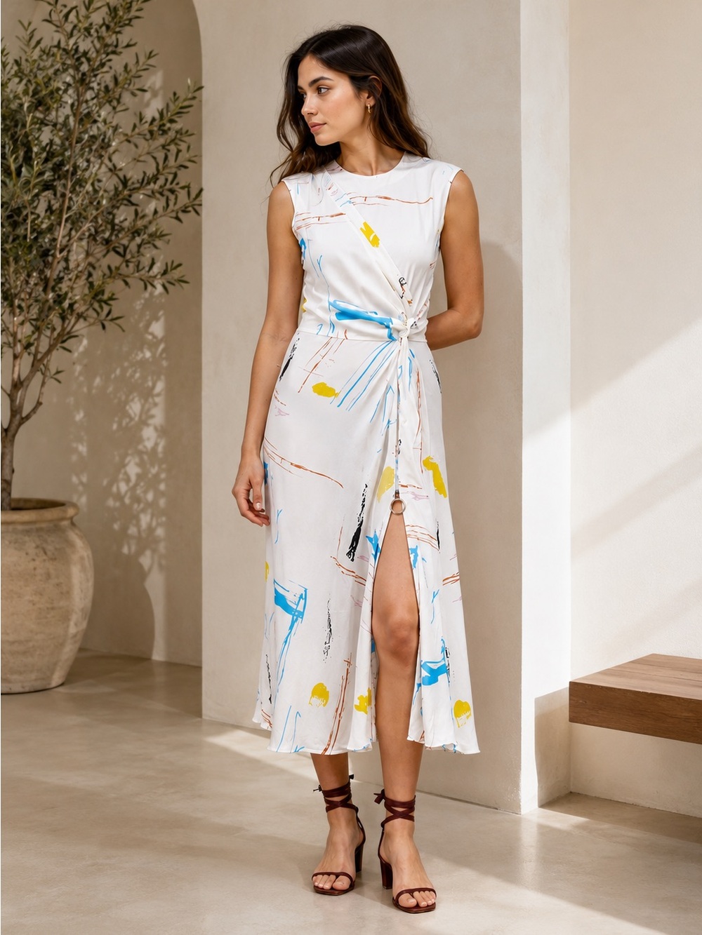 Cedric Charlier Fantasy print dress size 6